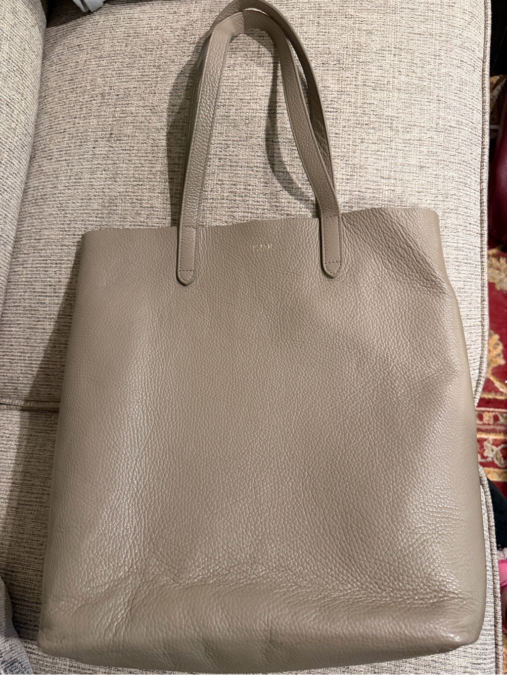 Cuyana Tall Easy Tote In Stone With Matching Insert Organizer Guc